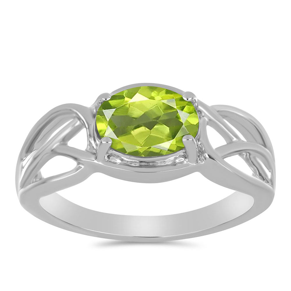 Anillo de Plata con Peridoto de Changbai 3 