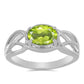 Anillo de Plata con Peridoto de Changbai