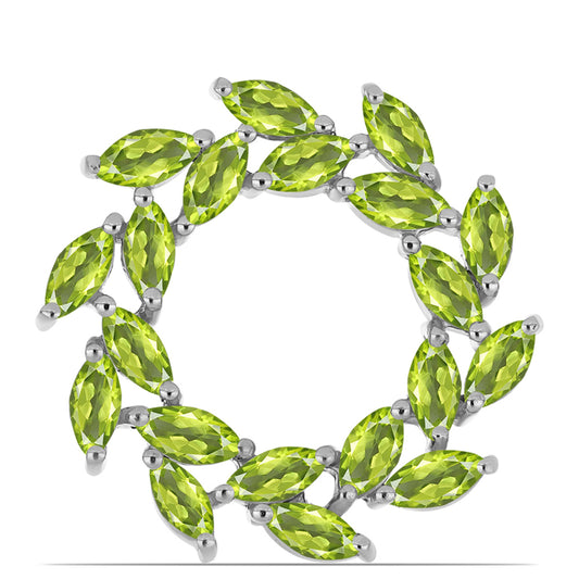 Broche de Plata con Peridoto de Changbai