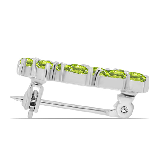 Broche de Plata con Peridoto de Changbai