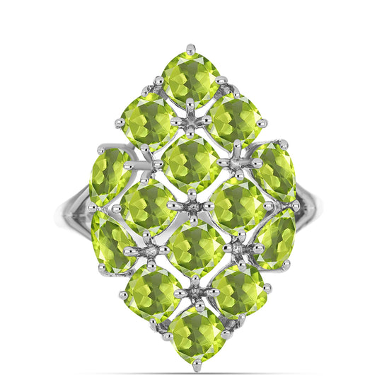 Anillo de Plata con Peridoto de Changbai