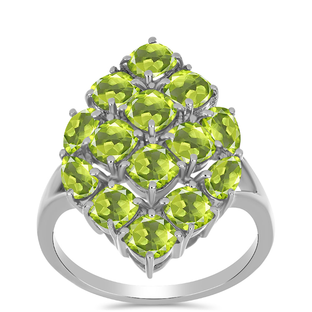 Anillo de Plata con Peridoto de Changbai