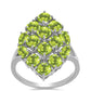 Anillo de Plata con Peridoto de Changbai