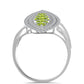 Anillo de Plata con Peridoto de Changbai y Topacio Blanco
