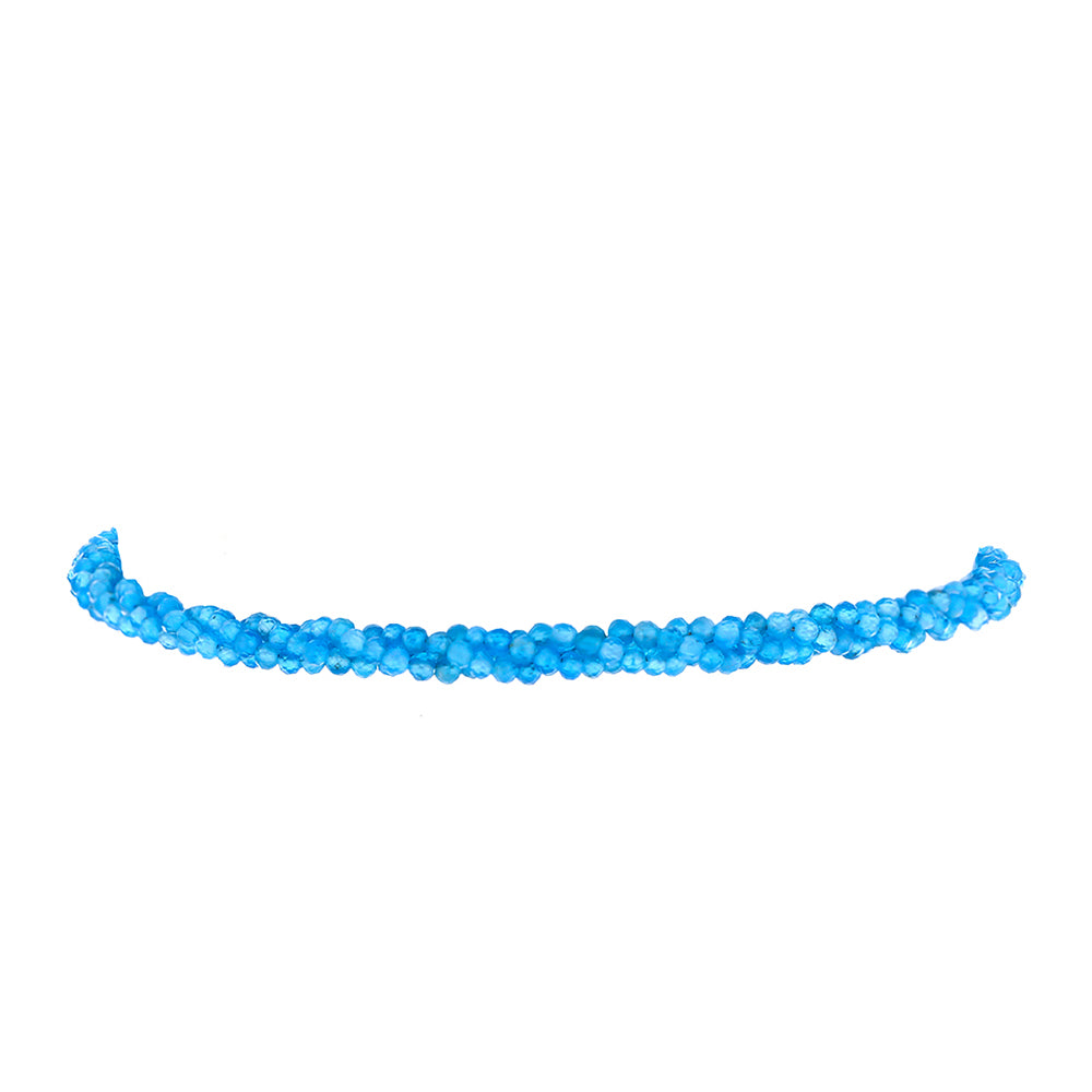 Pulsera de Plata Bañada en Oro con Cuarzo Paraiba 2 
