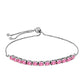Pulsera de Plata con Turmalina Rosa de Pelmadulla