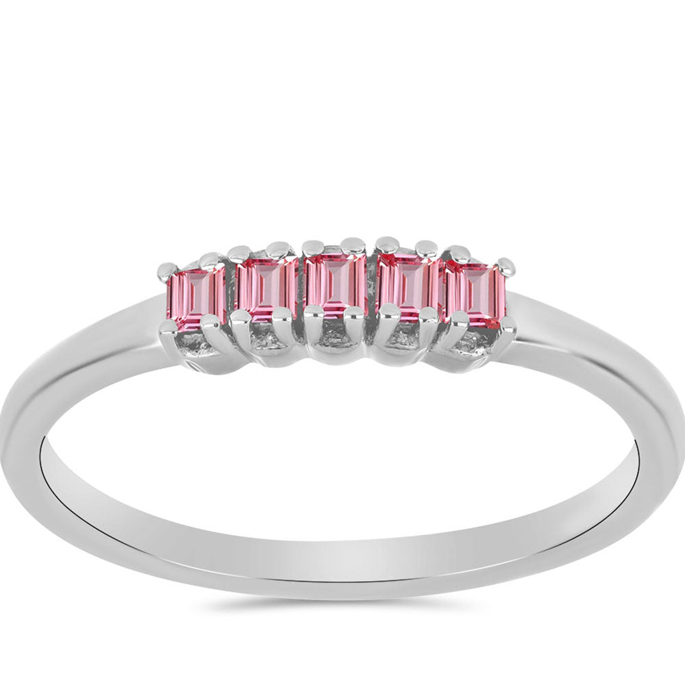 Anillo de Plata con Turmalina Rosa de Pelmadulla