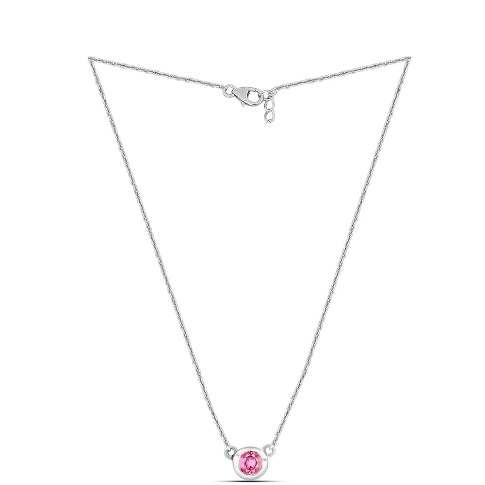 Collar de Plata con Turmalina Rosa de Pelmadulla 1 