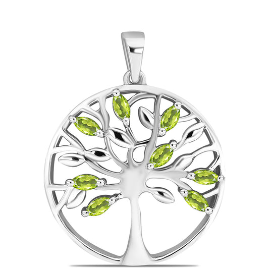 Colgante de Plata con Peridoto de Changbai