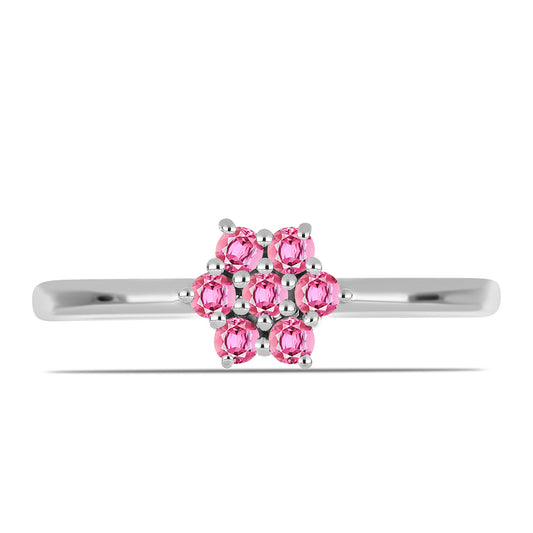 Anillo de Plata con Turmalina Rosa de Pelmadulla