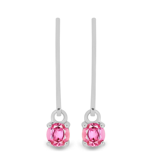 Pendientes de Plata con Turmalina Rosa de Pelmadulla