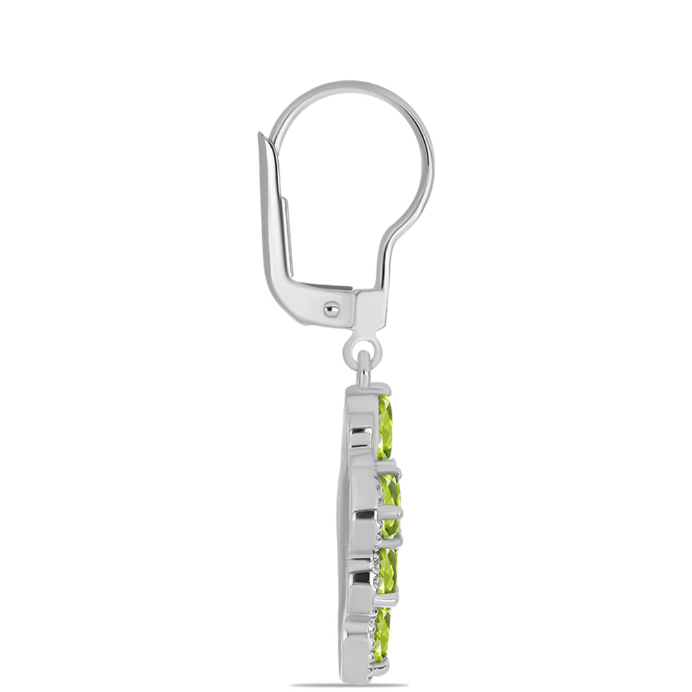 Pendientes de Plata con Peridoto de Changbai