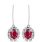 Pendientes de Plata con Rubí de Madagascar y Topacio Blanco