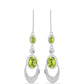 Pendientes de Plata con Peridoto de Changbai y Topácio Blanco