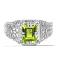 Anillo de Plata con Peridoto de Changbai