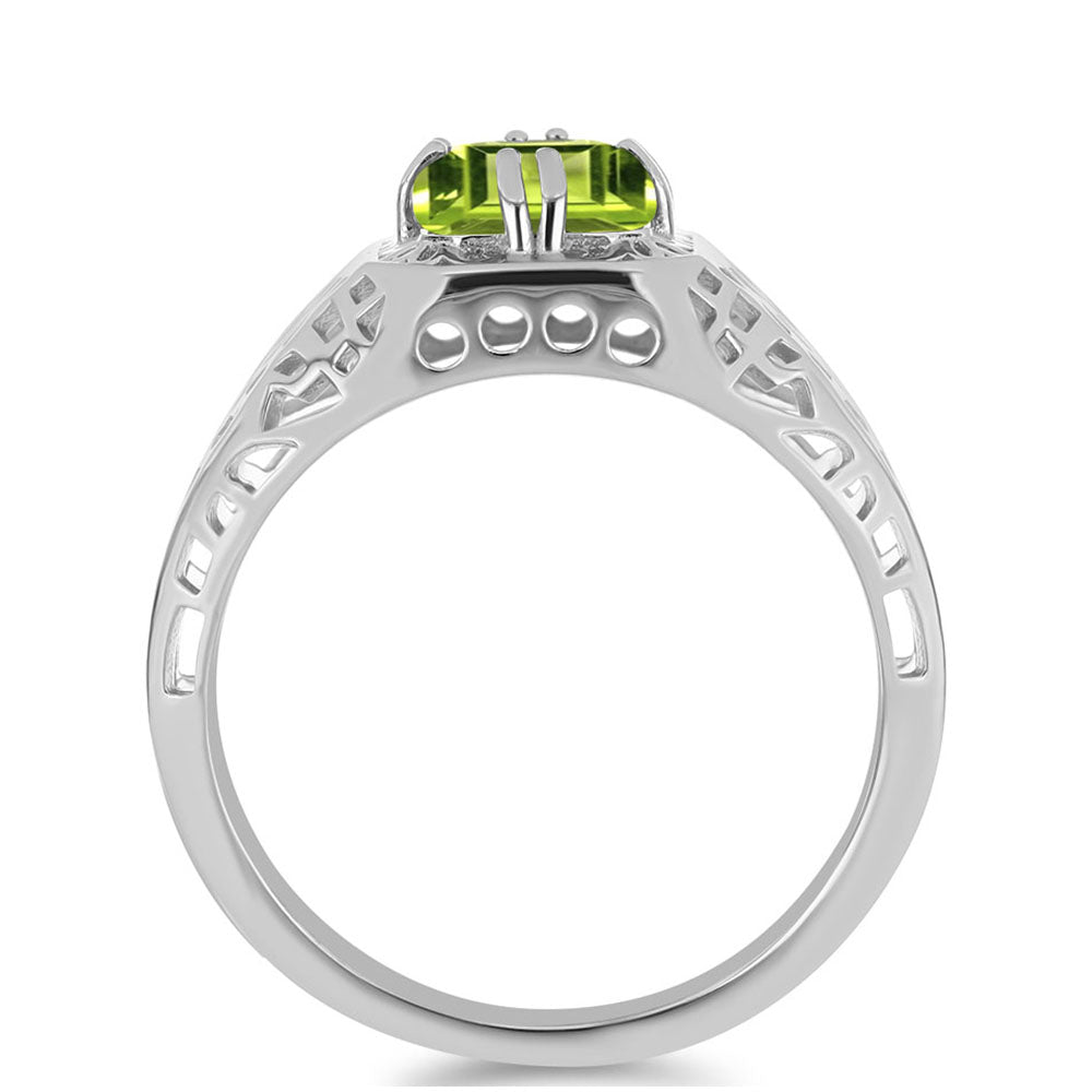 Anillo de Plata con Peridoto de Changbai 2 
