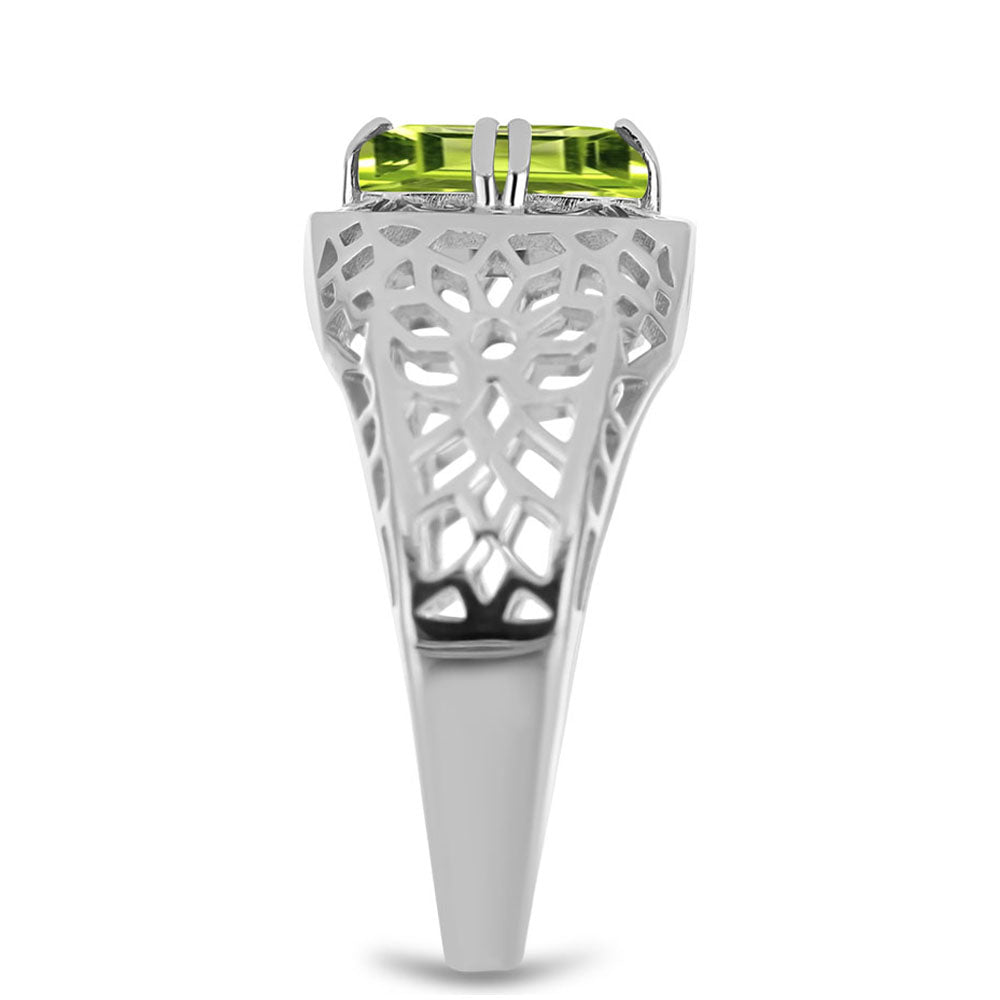 Anillo de Plata con Peridoto de Changbai 4 