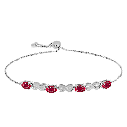 Pulsera de Plata con Rubí de Madagascar