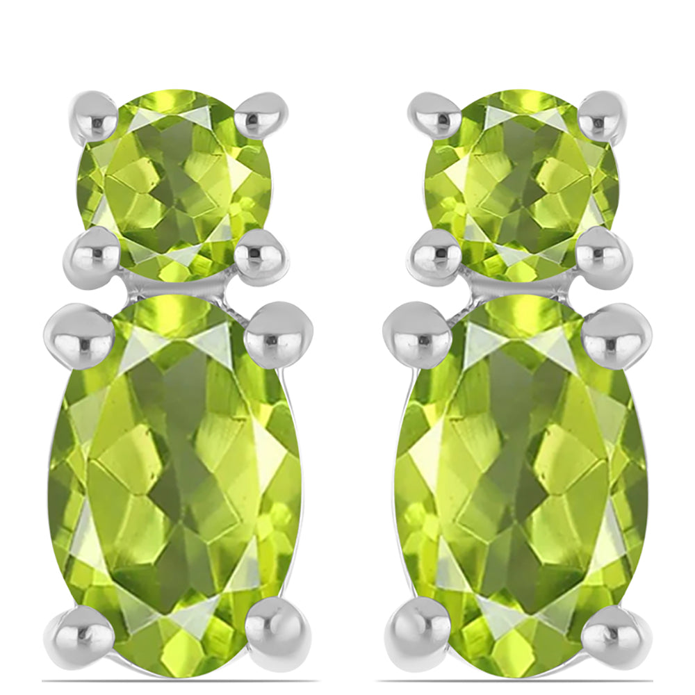 Pendientes de Plata con Peridoto de Changbai 1 
