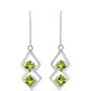 Pendientes de Plata con Peridoto de Changbai