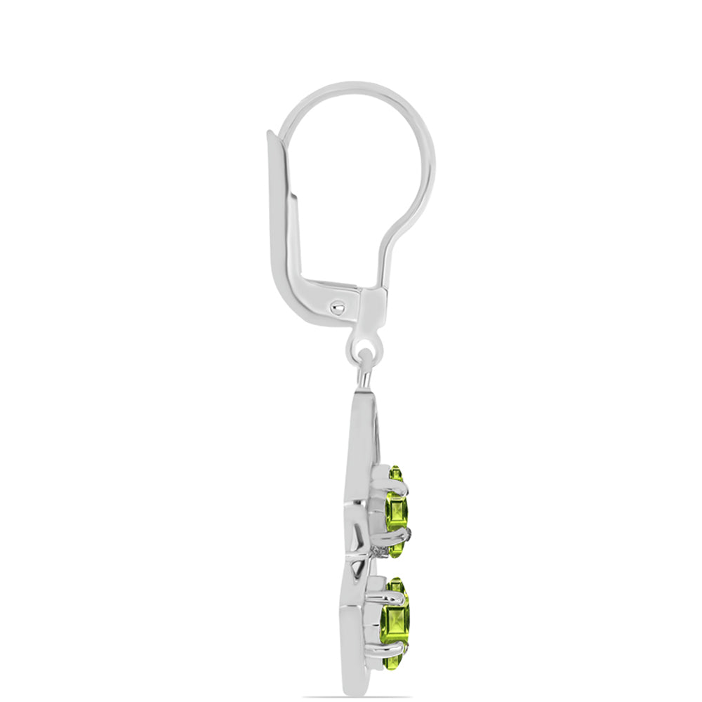 Pendientes de Plata con Peridoto de Changbai 2 