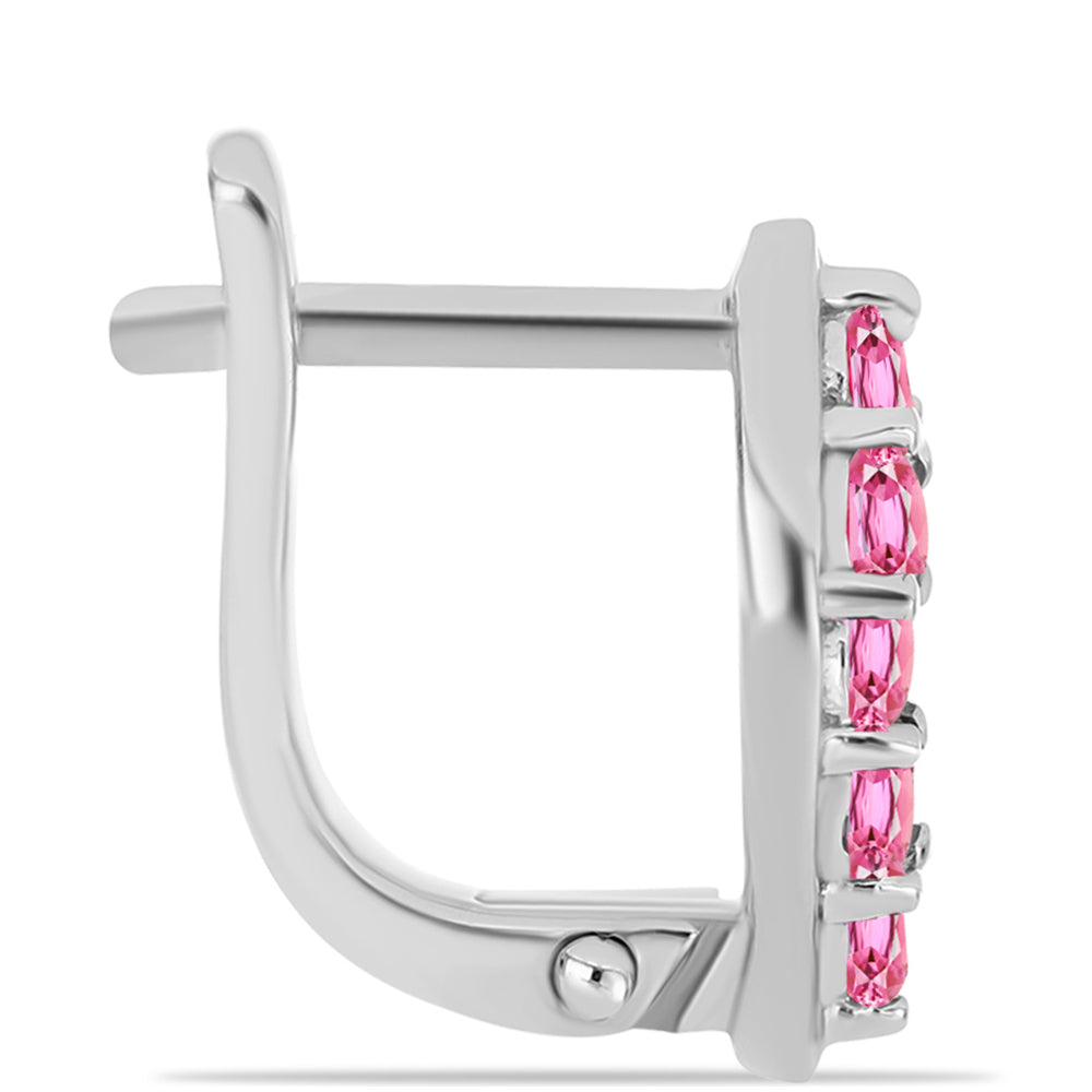 Pendientes de Plata con Turmalina Rosa de Pelmadulla 2 