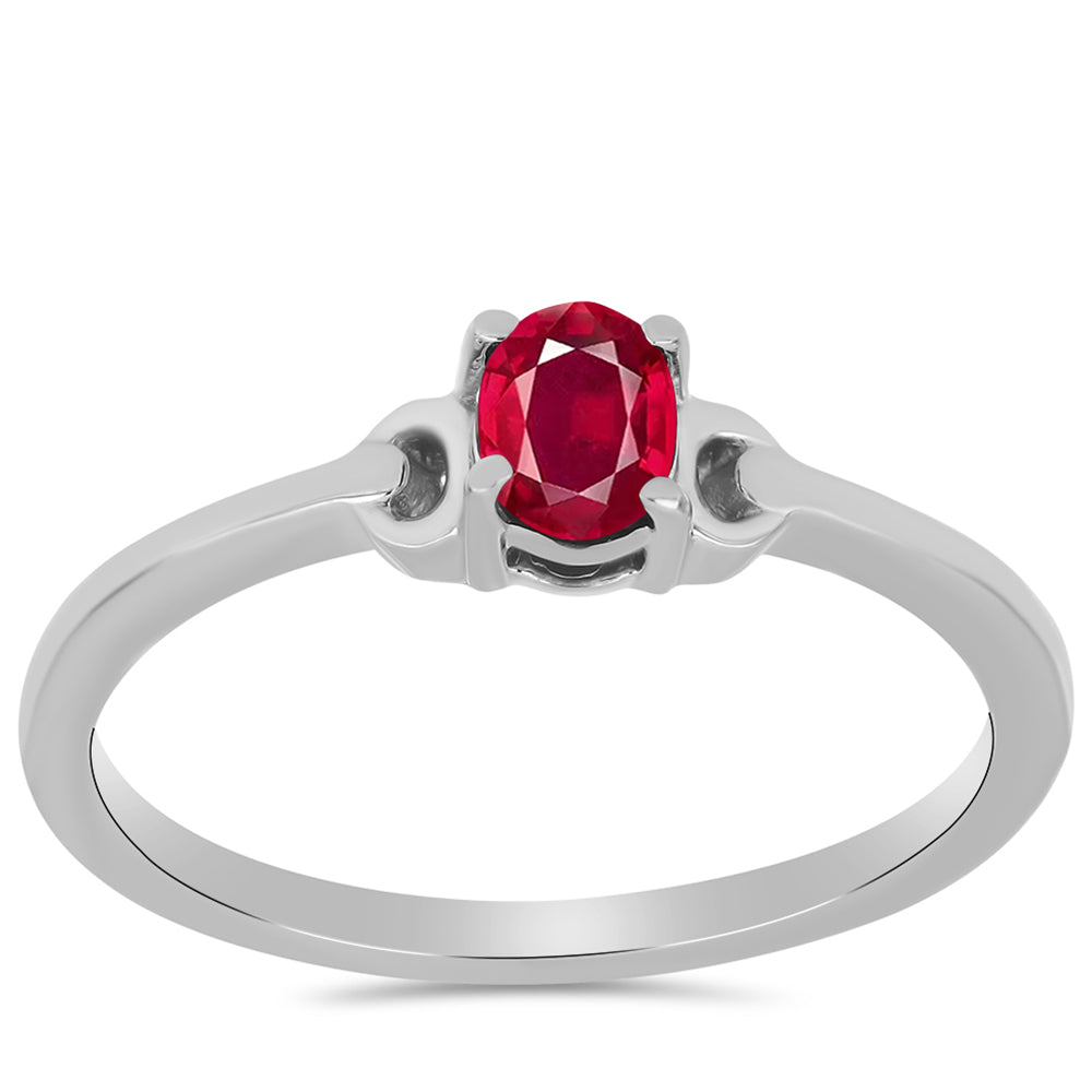 Anillo de Plata con Rubí de Madagascar