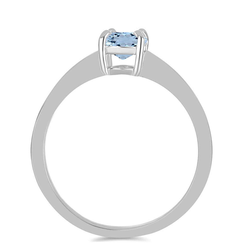 Anillo de Plata con Aguamarina del Condado de Embu