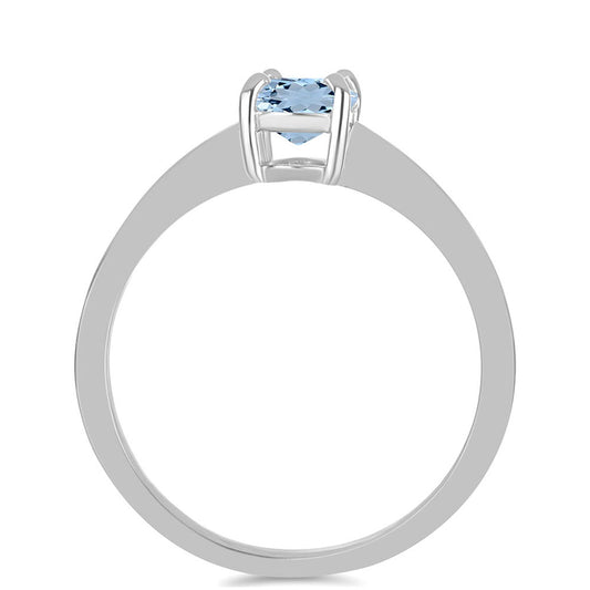 Anillo de Plata con Aguamarina del Condado de Embu