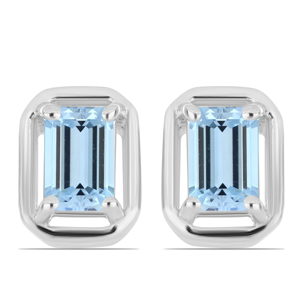 Pendientes de Plata con Aguamarina del Condado de Embu 1 