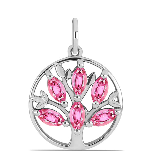 Colgante de Plata con Turmalina Rosa de Pelmadulla