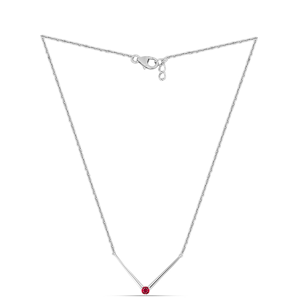 Collar de Plata con Rubí de Madagascar