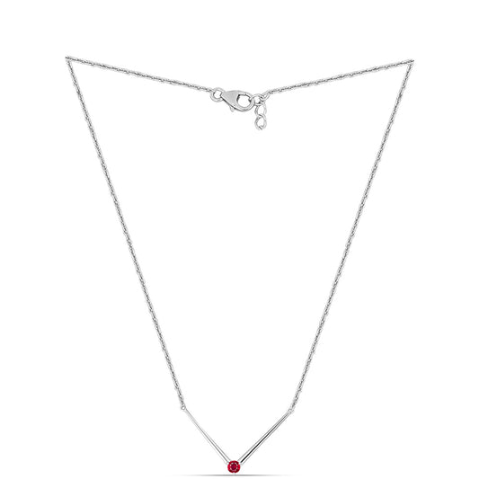 Collar de Plata con Rubí de Madagascar