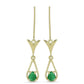 Pendientes de Plata Bañada en Oro con Esmeralda de Zambia