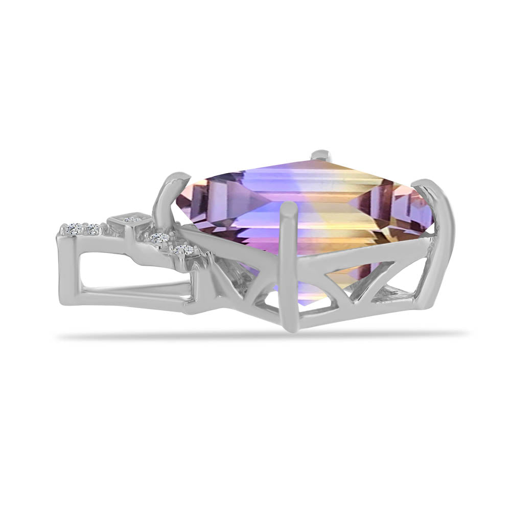 Colgante de Plata con Amatrino de Anahi y Topacio Blanco 2 