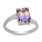 Anillo de Plata con Amatrino de Anahi y Topacio Blanco