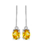 Pendientes de Plata con Citrino de los Montes Urales