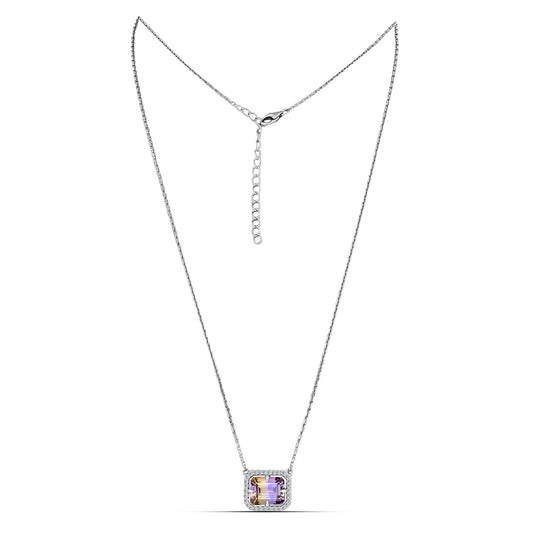 Collar de Plata con Amatrino de Anahi y Topacio Blanco