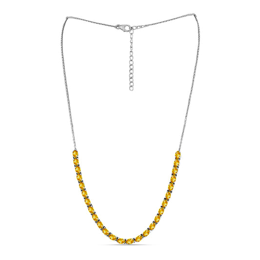 Collar de Plata con Citrino de los Montes Urales