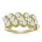 Anillo de Plata Bañada en Oro con Perla blanca de agua dulce