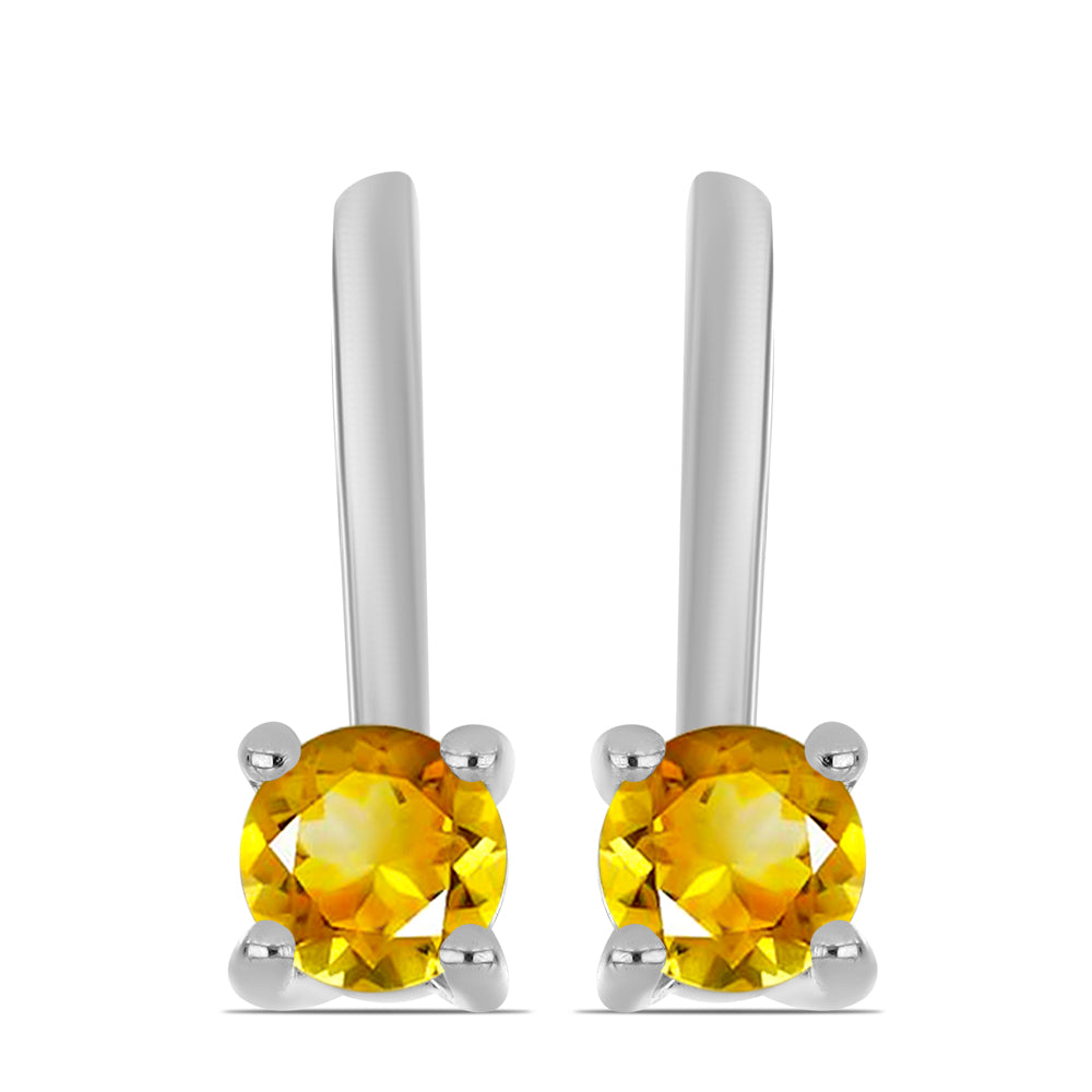 Pendientes de Plata con Citrino de los Montes Urales
