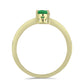 Anillo de Plata Bañada en Oro con Esmeralda de Zambia