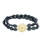 Pulsera de Plata Bañada en Oro con Perla de río Tahiti verde ilusión