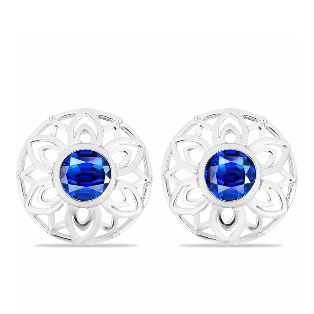 Pendientes de Plata con Zafiro Azul Australiano 1 