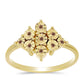 Anillo de Plata Bañada en Oro con Diamante Cognac