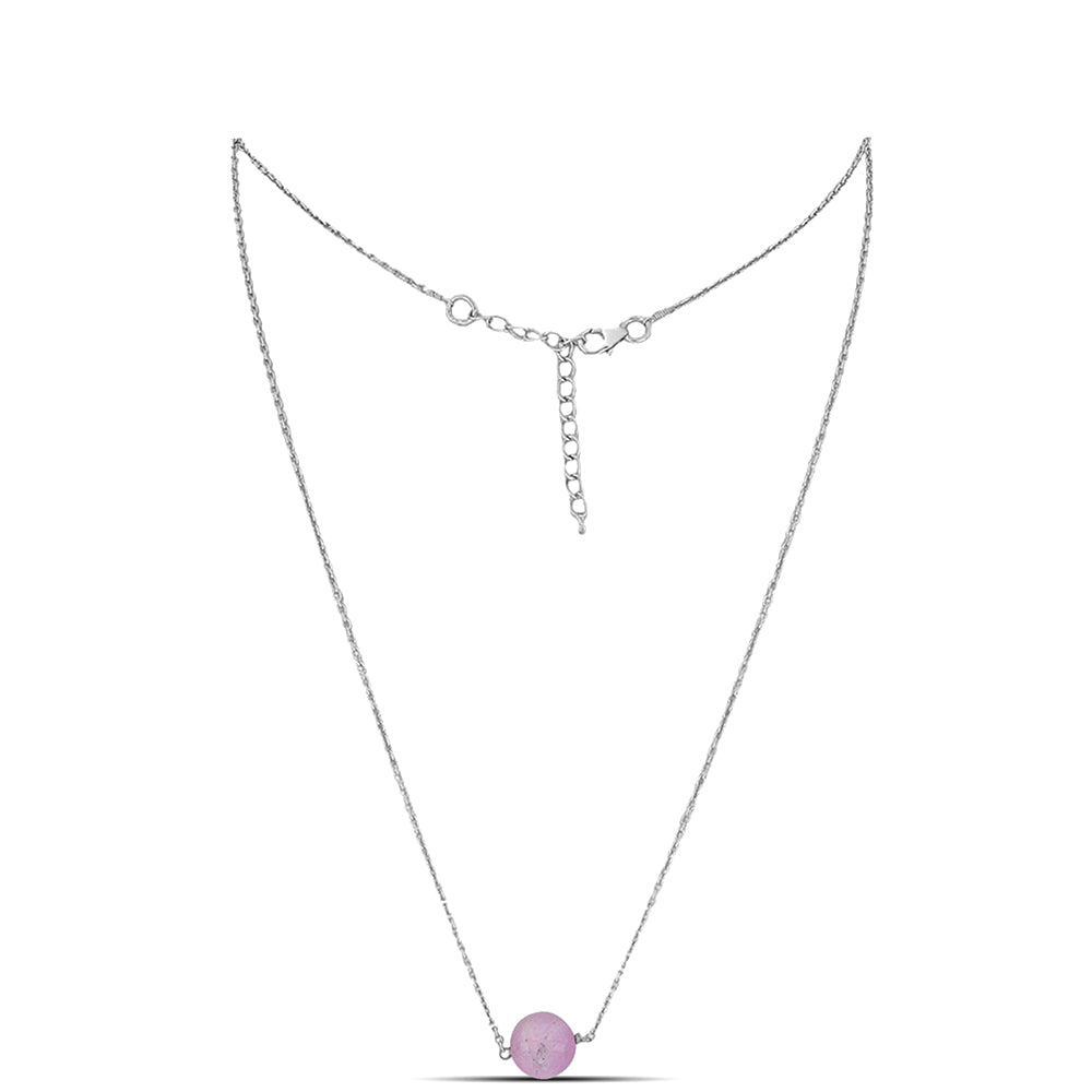 Collar de Plata con Kunzita de Pala 1 