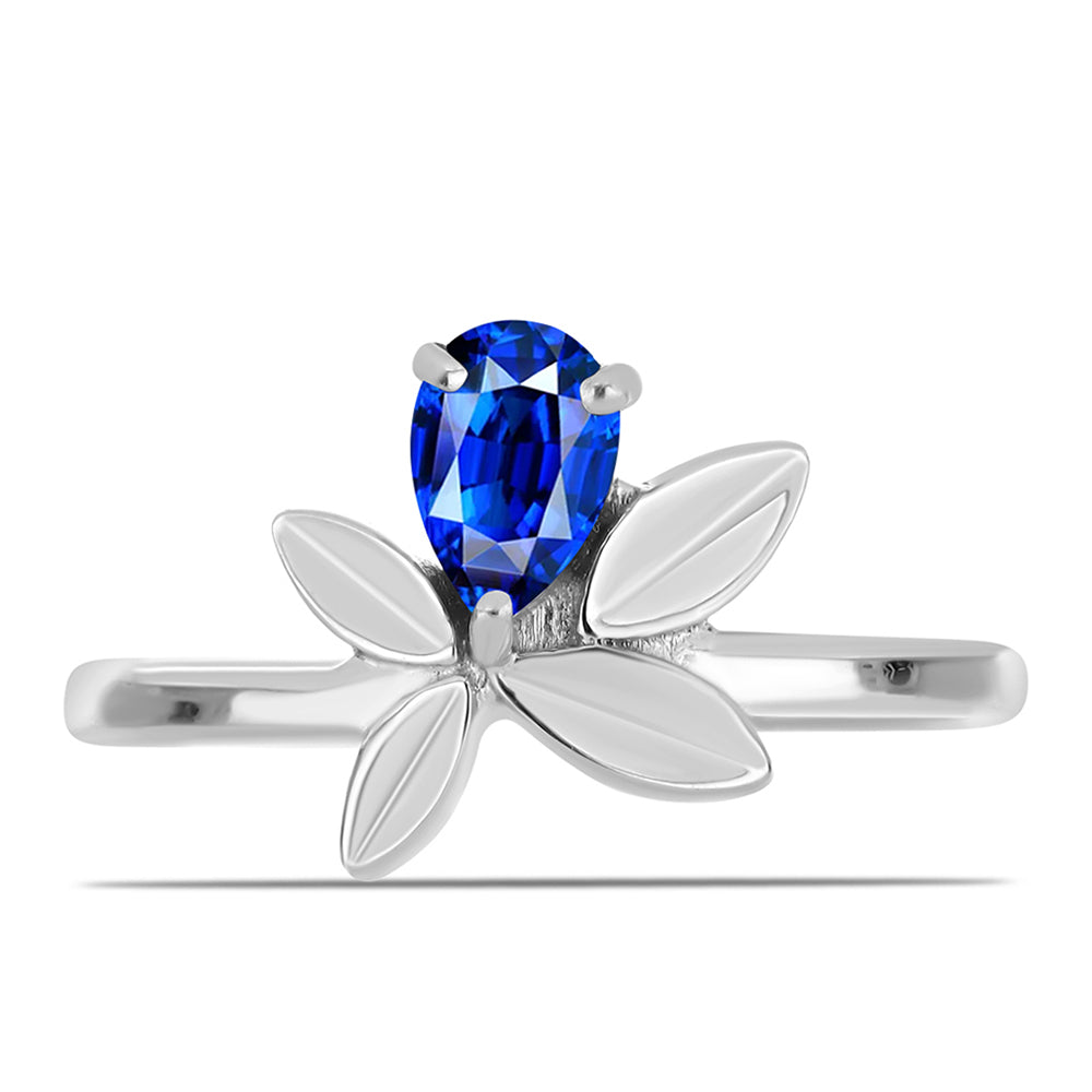 Anillo de Plata con Zafiro Azul Australiano 1 