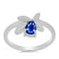 Anillo de Plata con Zafiro Azul Australiano