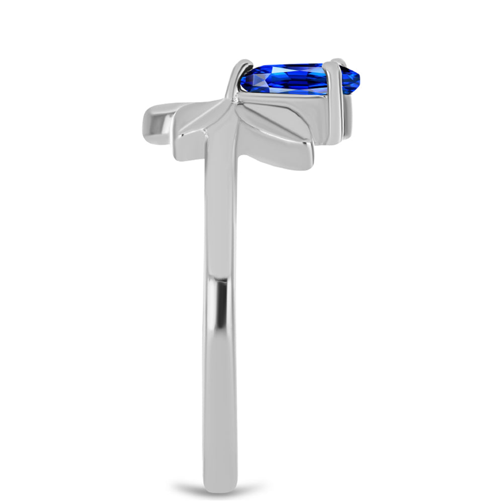 Anillo de Plata con Zafiro Azul Australiano 4 