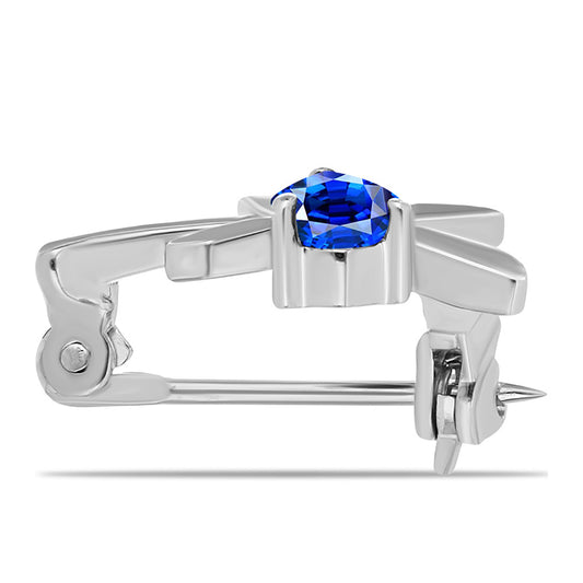 Broche de Plata con Zafiro Azul Australiano